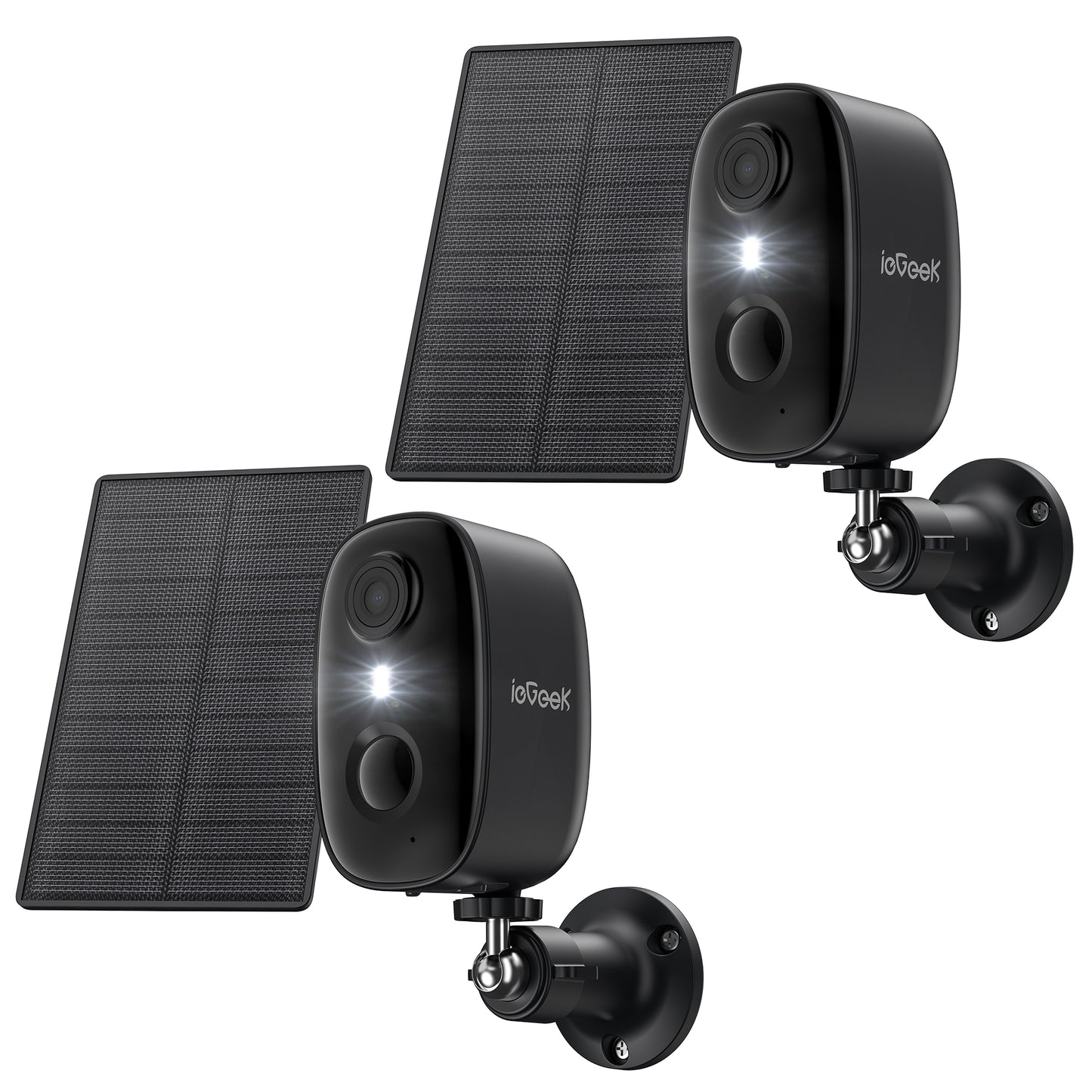 ieGeek Solar Outdoor Security Camera Black F1 2Pack