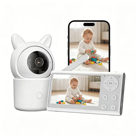 ieGeek 1080P Baby Monitor with Cameras and vedio | 4.3" Split-View for Nursery | Night Vision, Sound & Motion Alerts, 2-Way Talk, Pan-Tilt-Zoom | Secure Local Monitoring with Free App, No Monthly Fee BM0021